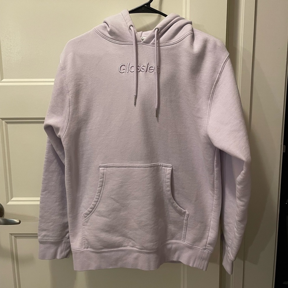 Glossier Embroidered Lavender Hoodie